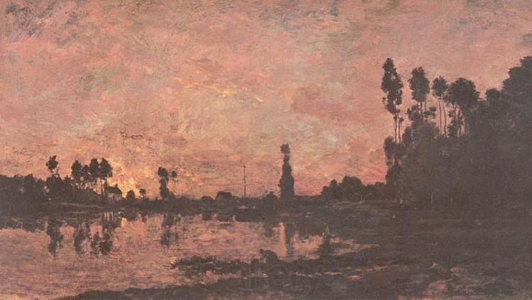 Charles-Francois Daubigny Sonnenuntergang an der Oise Spain oil painting art